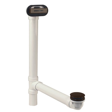 Westbrass Sch. 40 PVC Tub Waste, W/ Tip-Toe Drain, and Linear Overflow, in Oil Rubbed Bronze D493244LD-12
